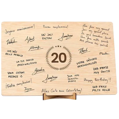 Tarjetas de firmas en madera