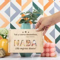 Wood and paper guest books