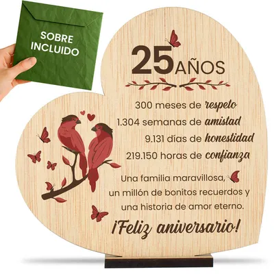 Tarjetas corazón para aniversarios